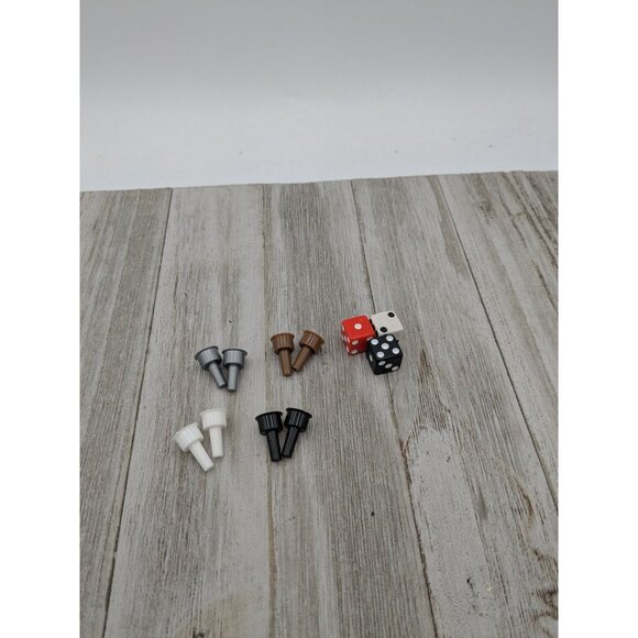 Reminiscing TDC Game Board Game Replacement Pieces 3 Dices And Token Movers Pegs - Picture 1 of 4